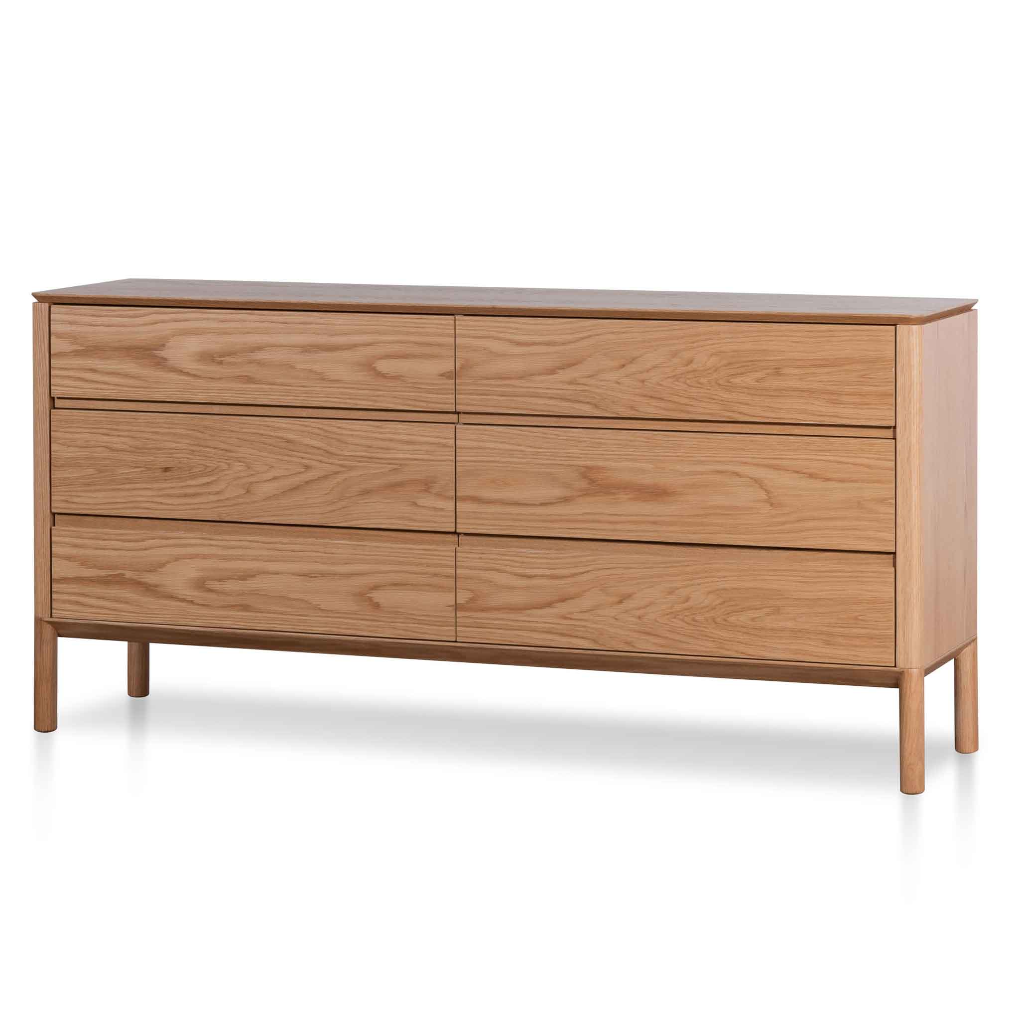 6 Drawers Genova Wooden Chest - Natural