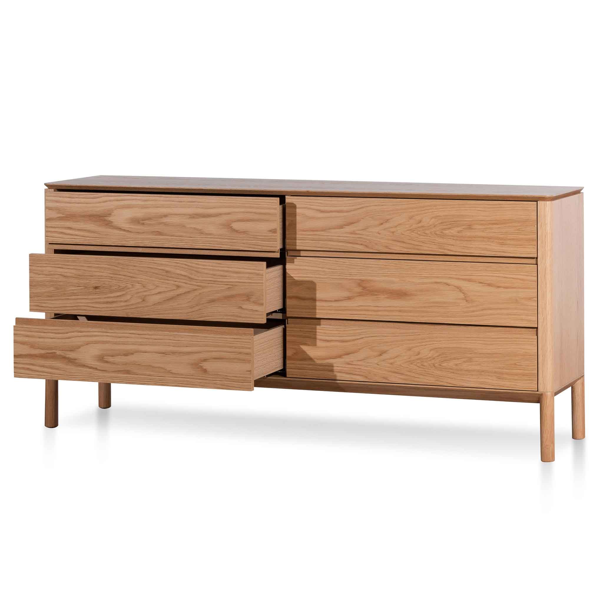 6 Drawers Genova Wooden Chest - Natural