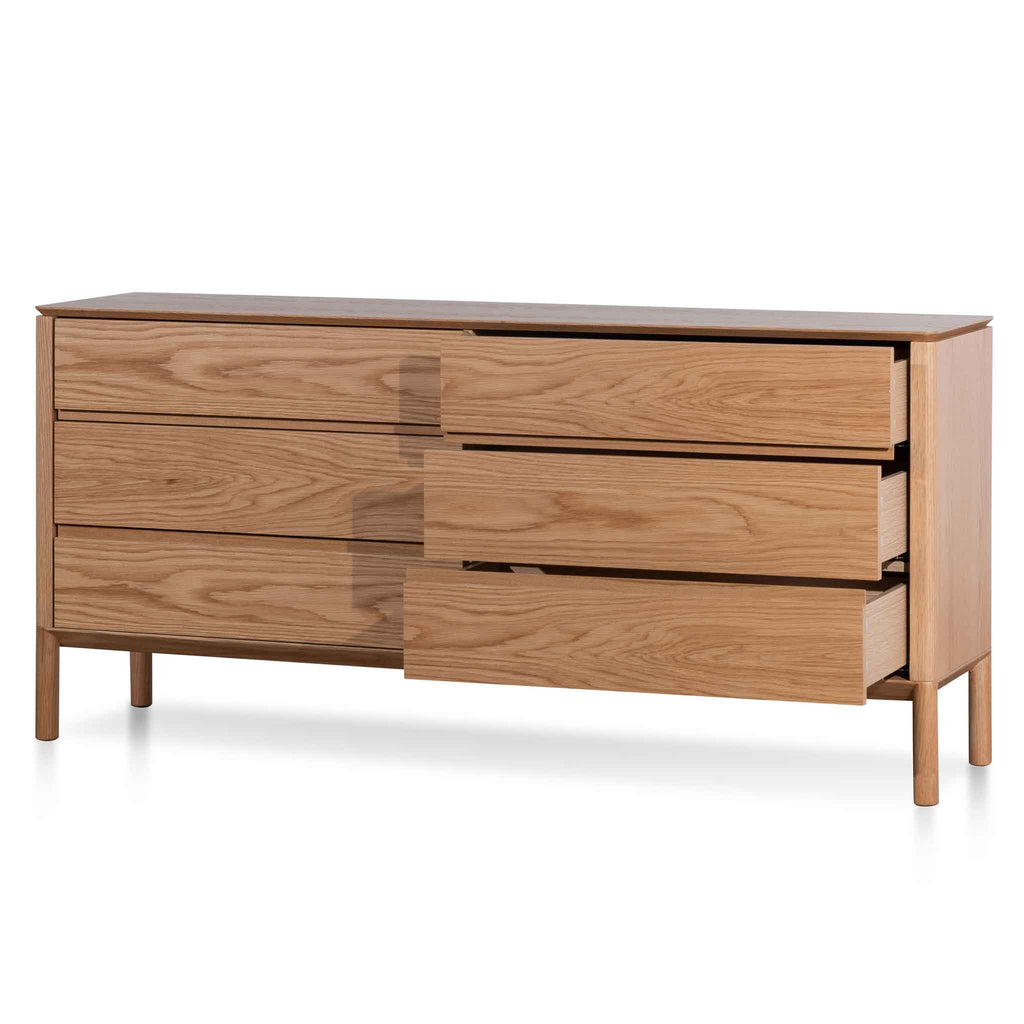 6 Drawers Genova Wooden Chest - Natural