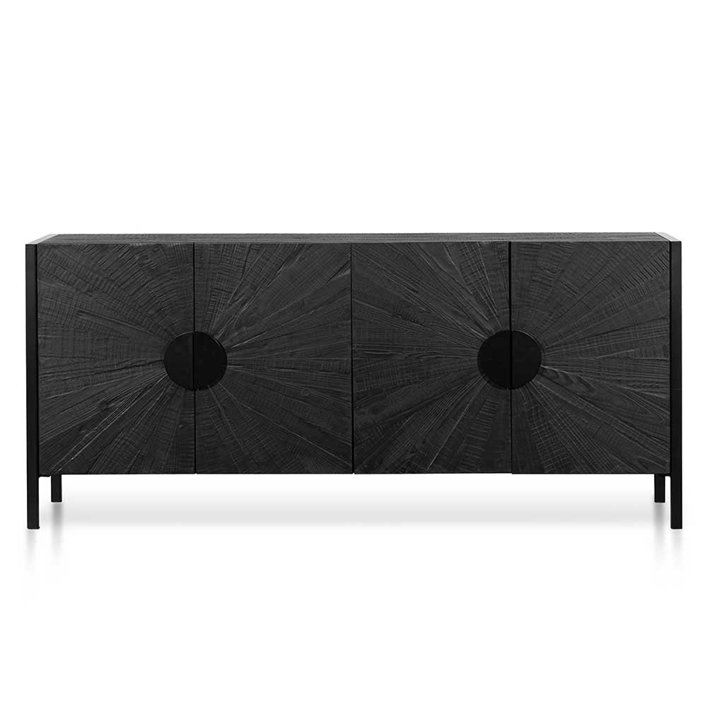 1.8m Wooden Modena Buffet Unit - Black