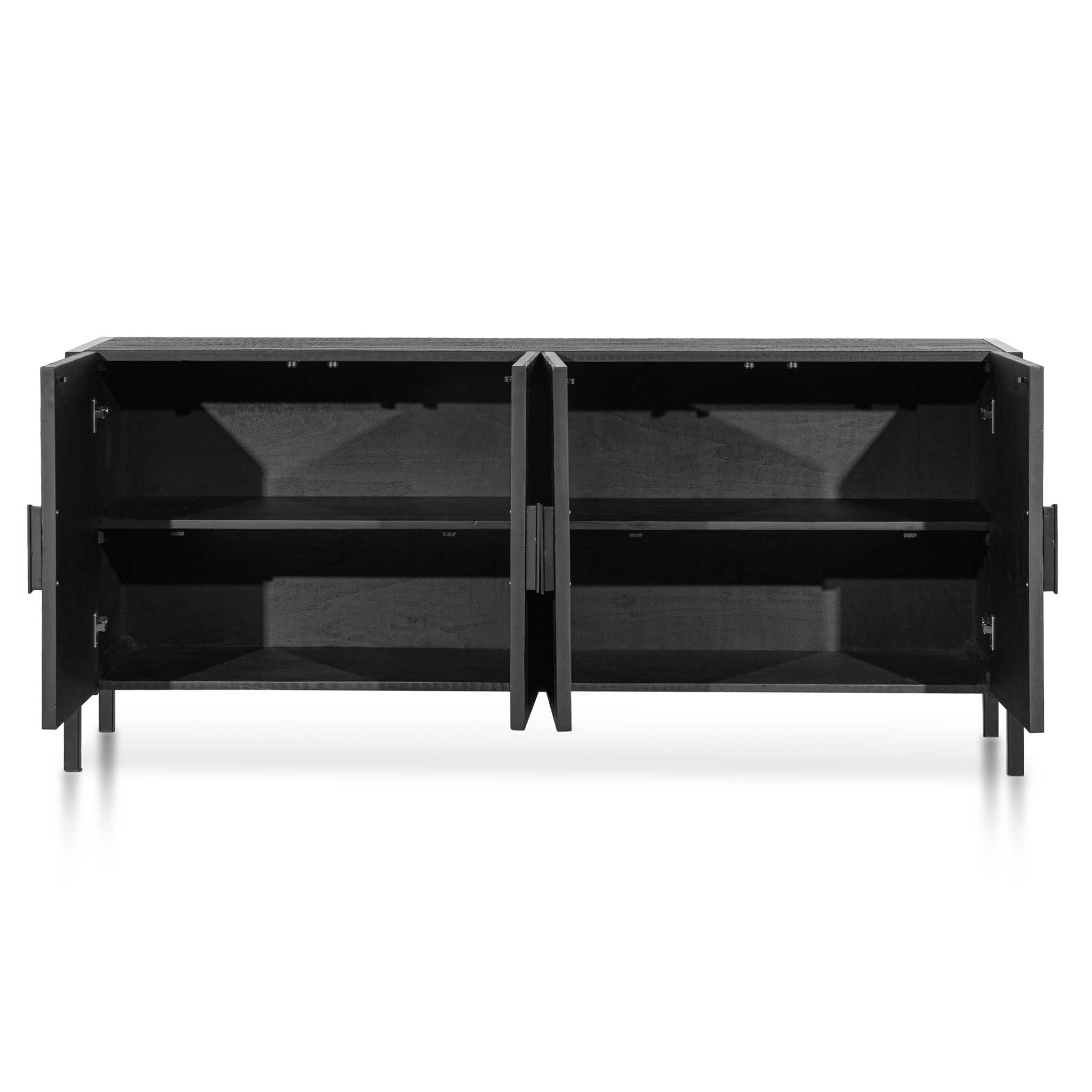 1.8m Wooden Modena Buffet Unit - Black