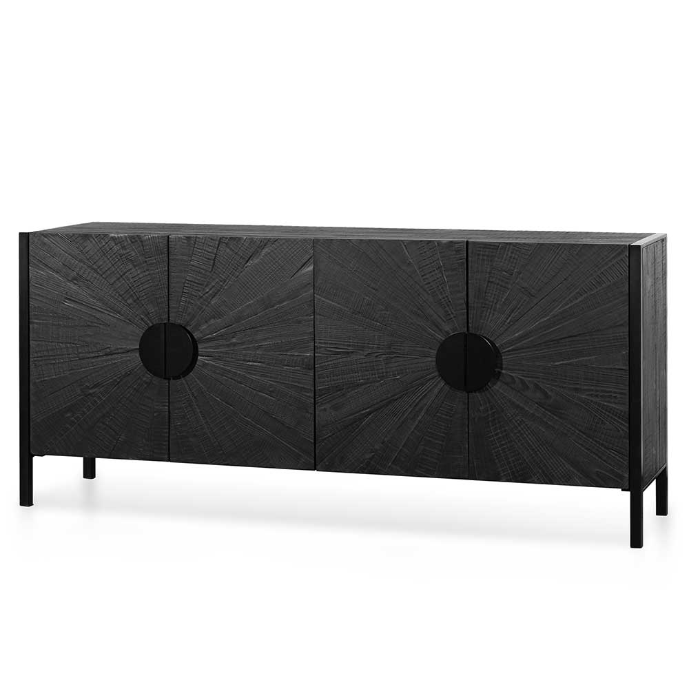 1.8m Wooden Modena Buffet Unit - Black