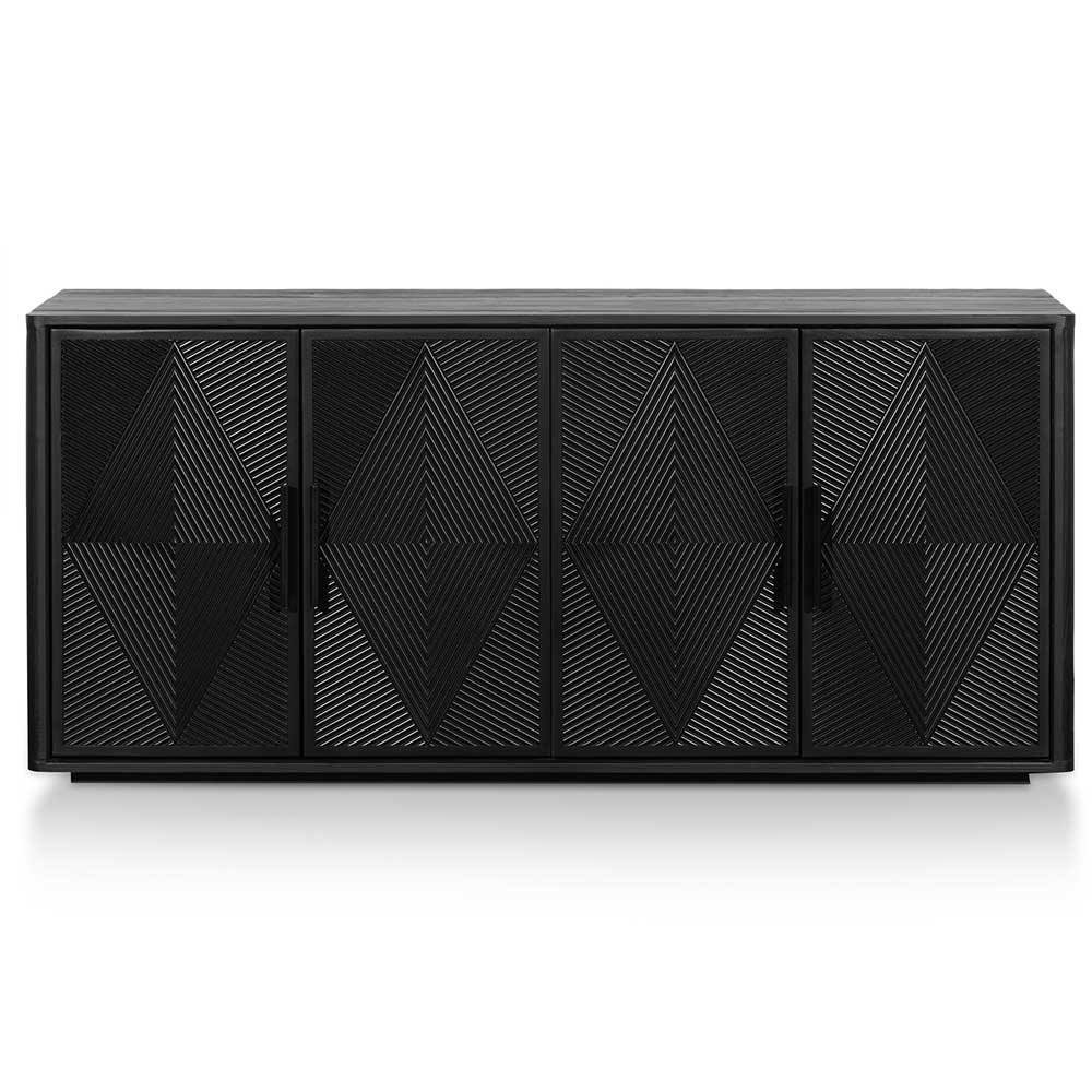 1.7m Wooden Modena Buffet Unit - Full Black