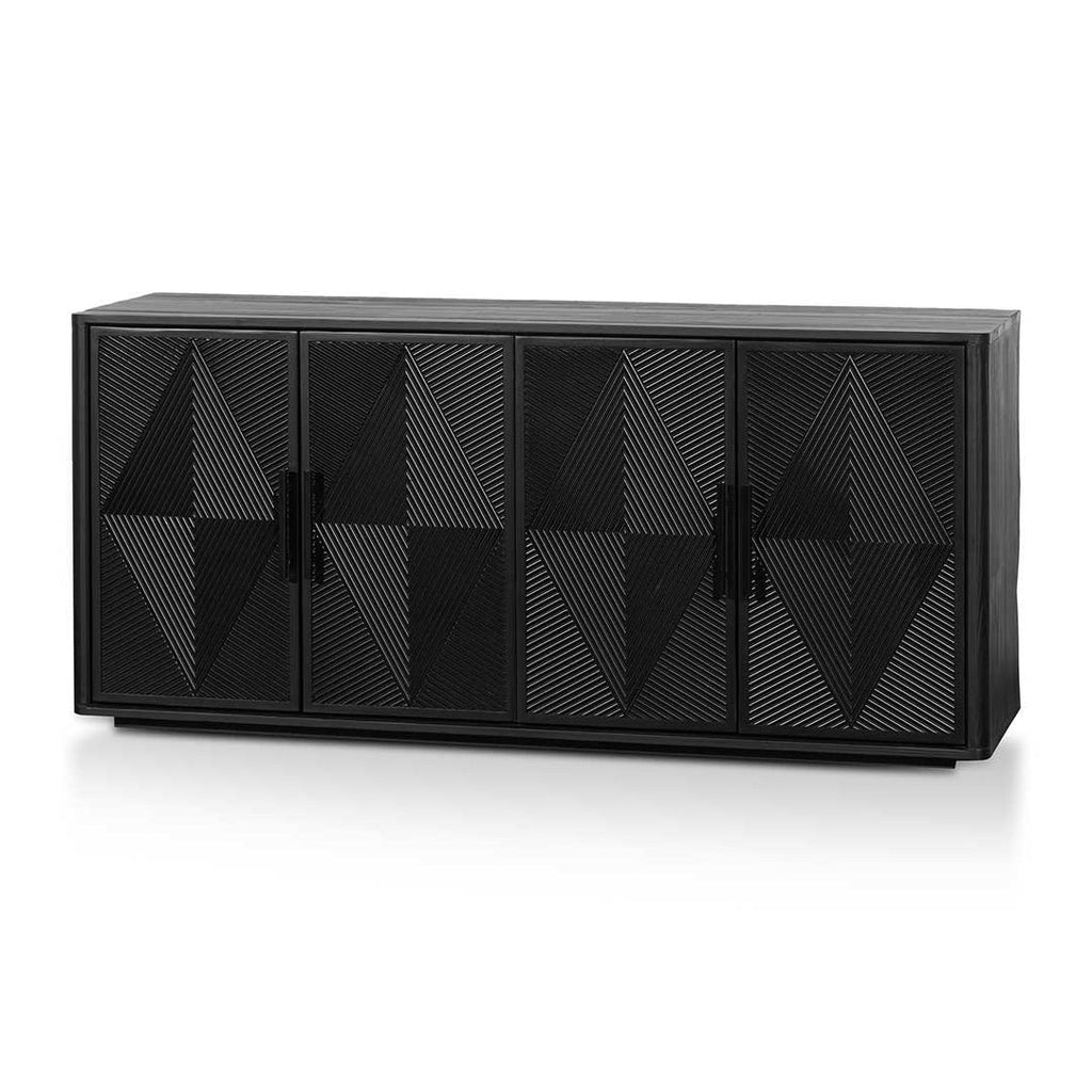 1.7m Wooden Modena Buffet Unit - Full Black