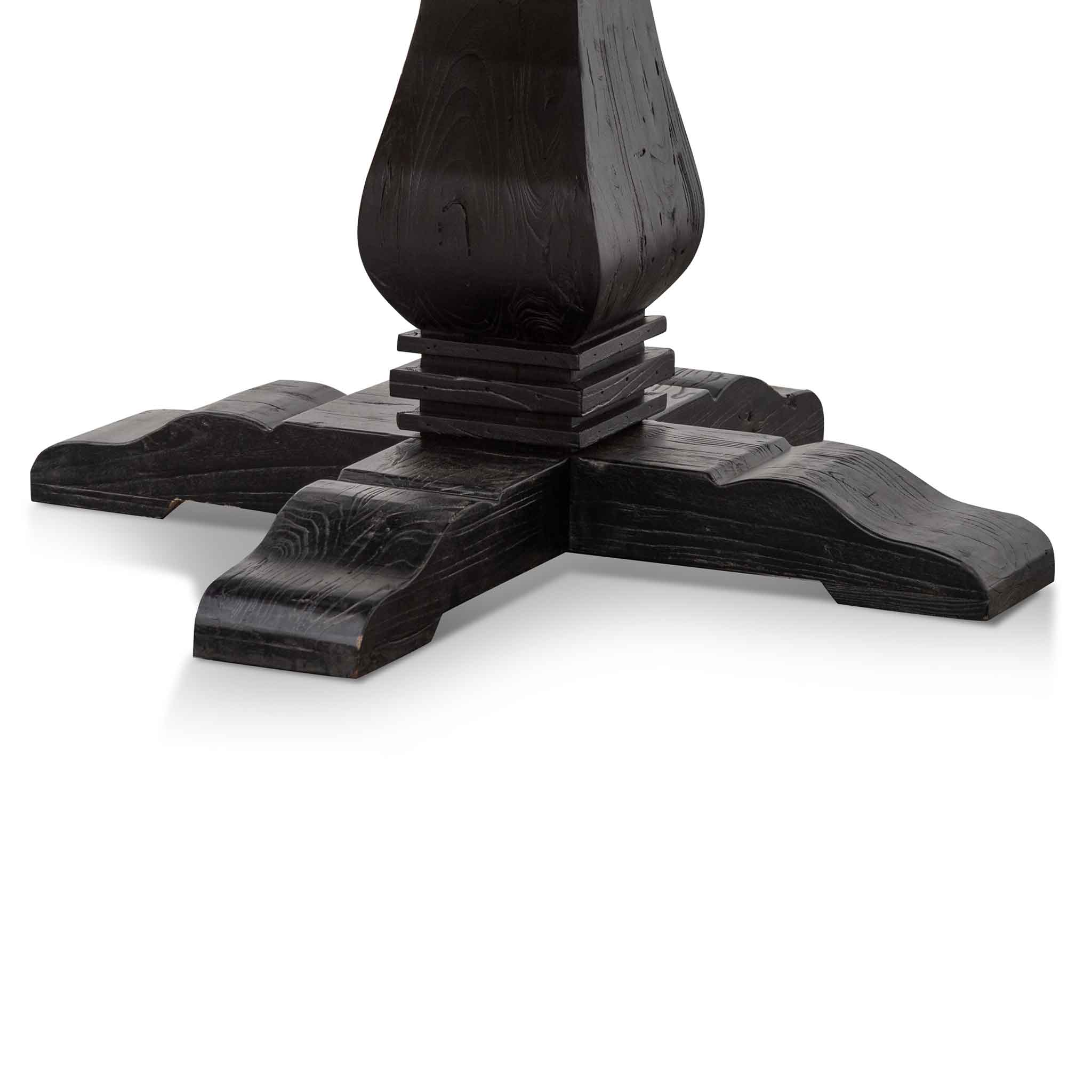 1.6m Round Siena Dining Table - Natural in Black Base
