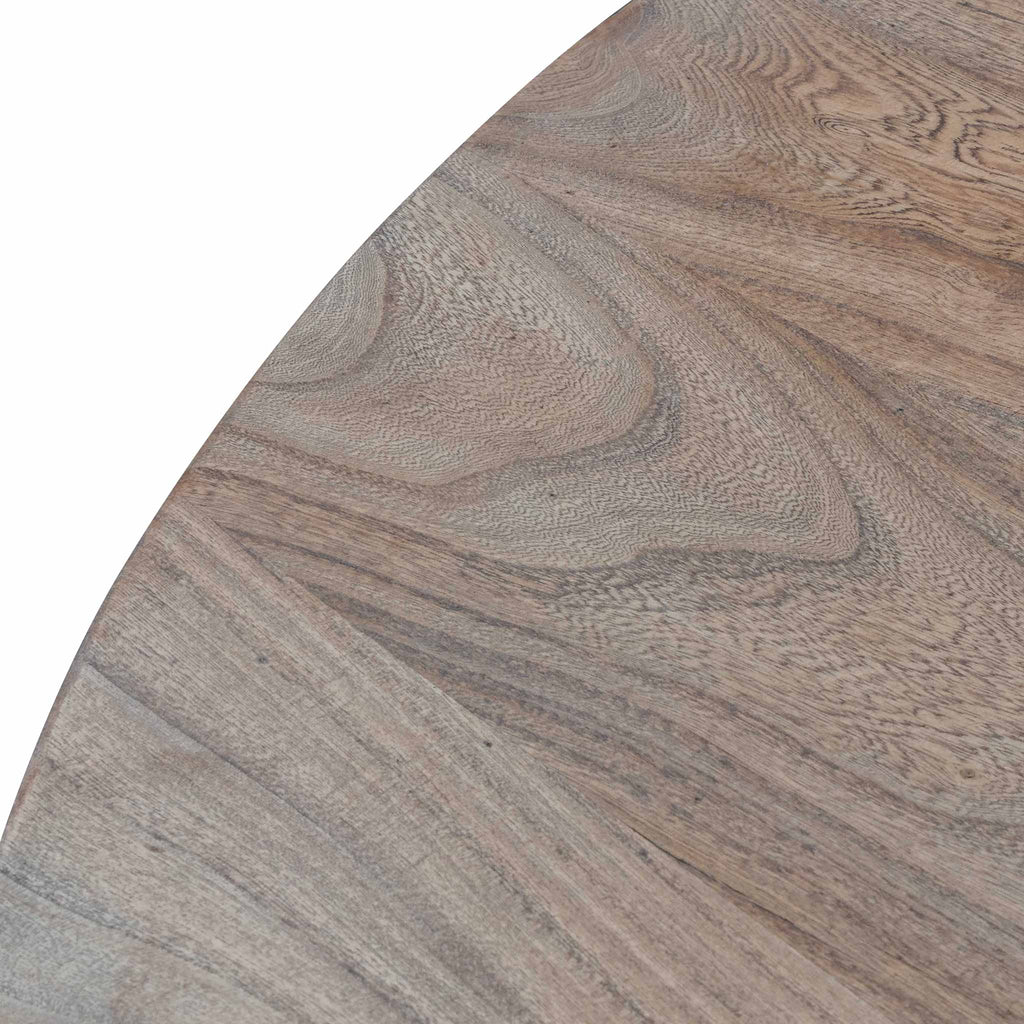 100cm Round Venezia Coffee Table - Natural-Thick Base