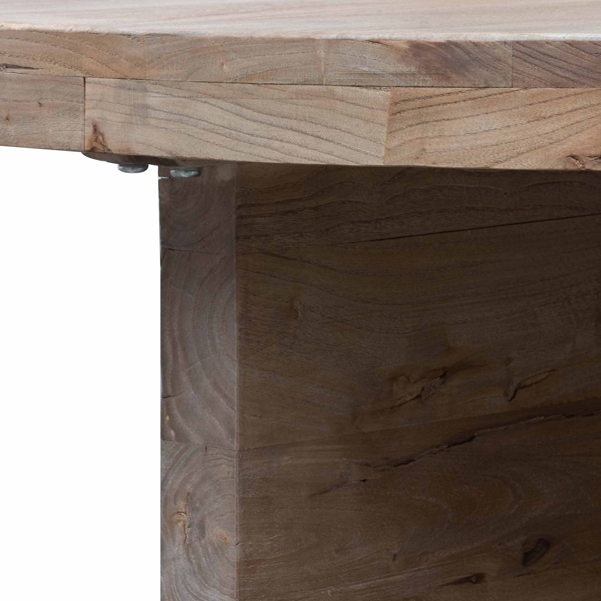 100cm Round Venezia Coffee Table - Natural-Thick Base