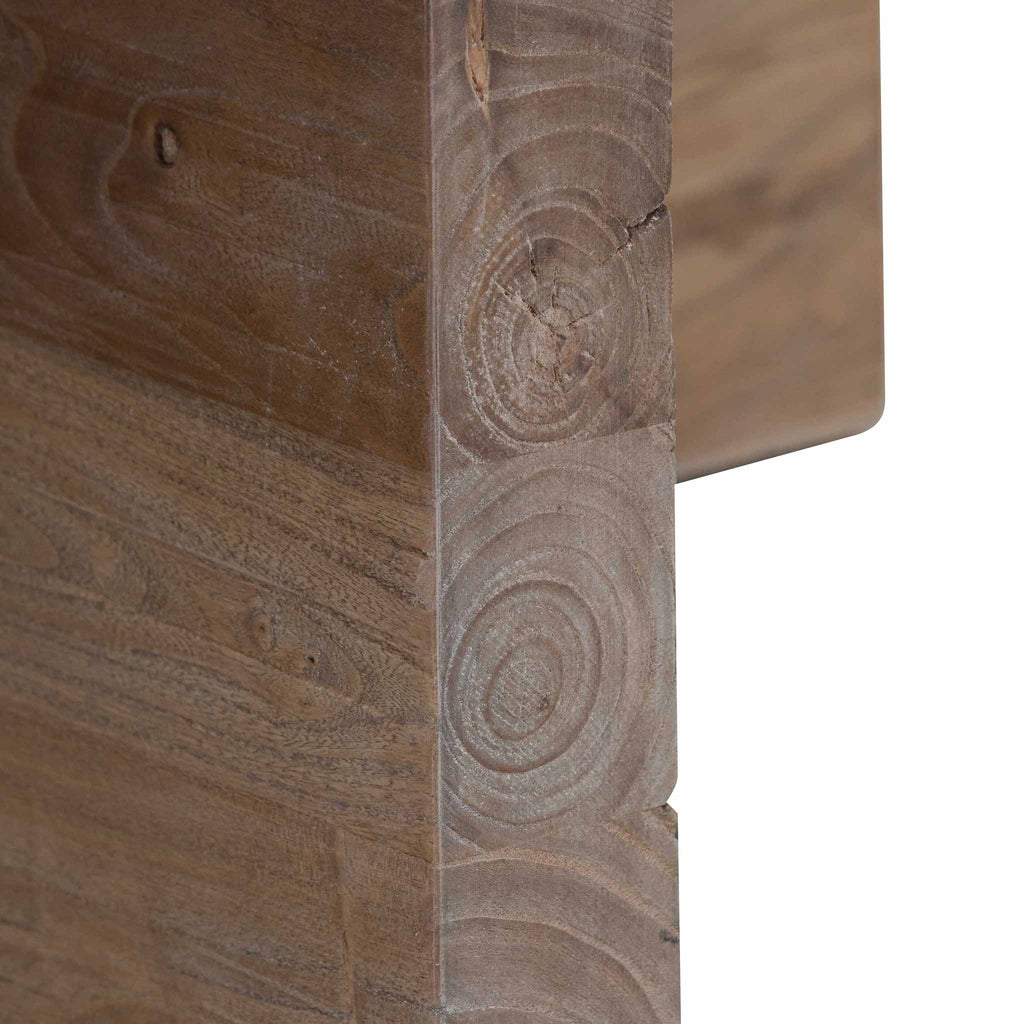 100cm Round Venezia Coffee Table - Natural-Thick Base