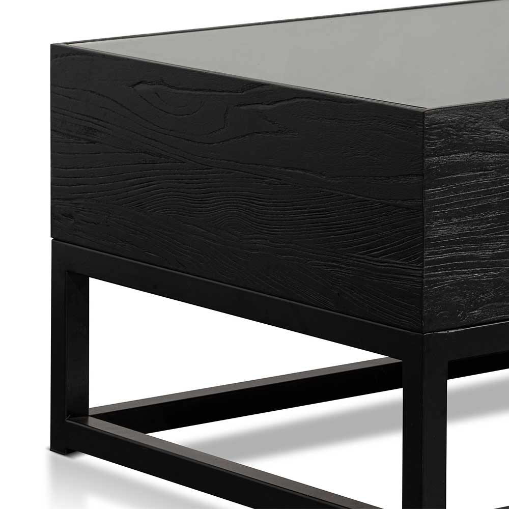 1.2m Elm Venezia Coffee Table - Full Black