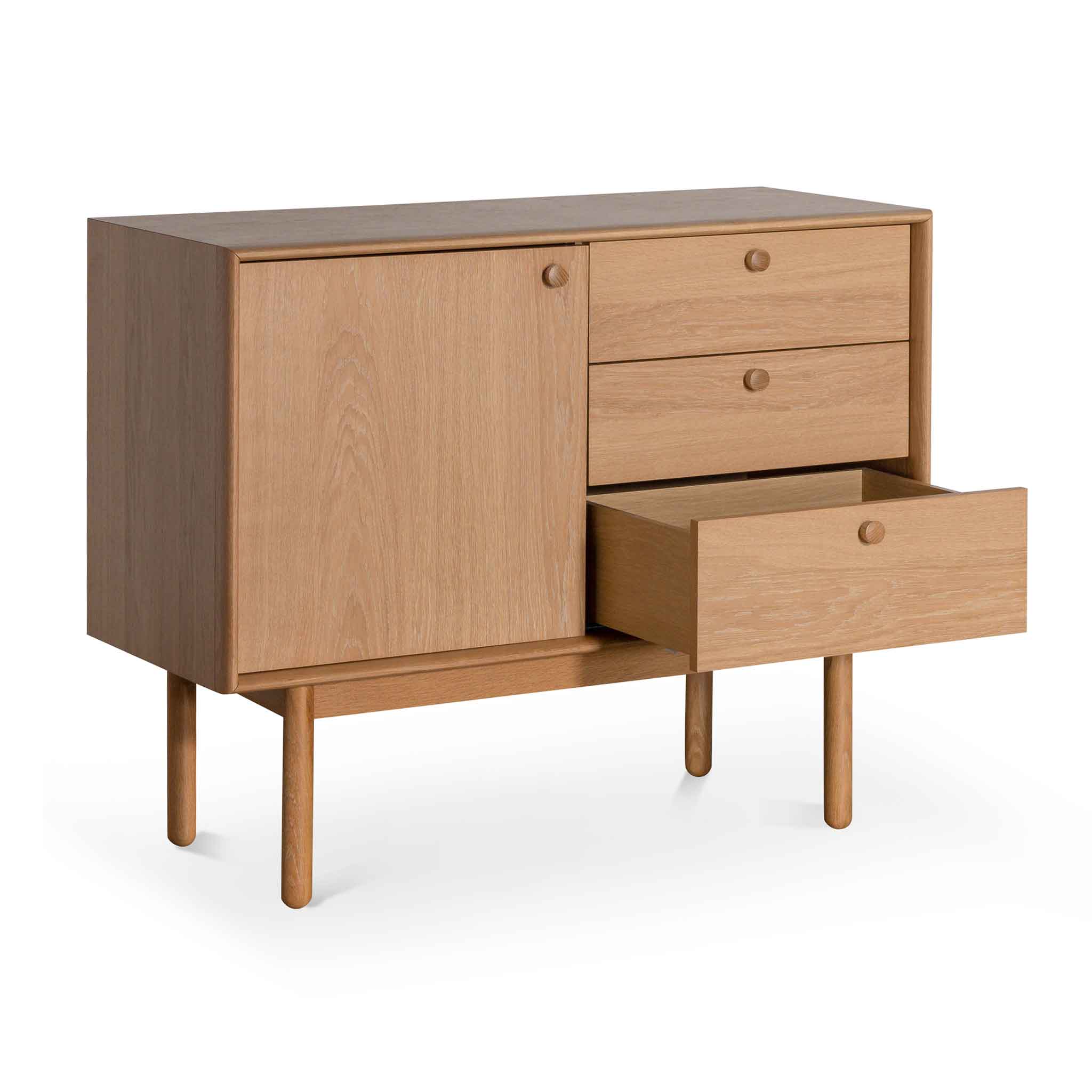 Narrow Wooden Sideboard and Buffet - Natural