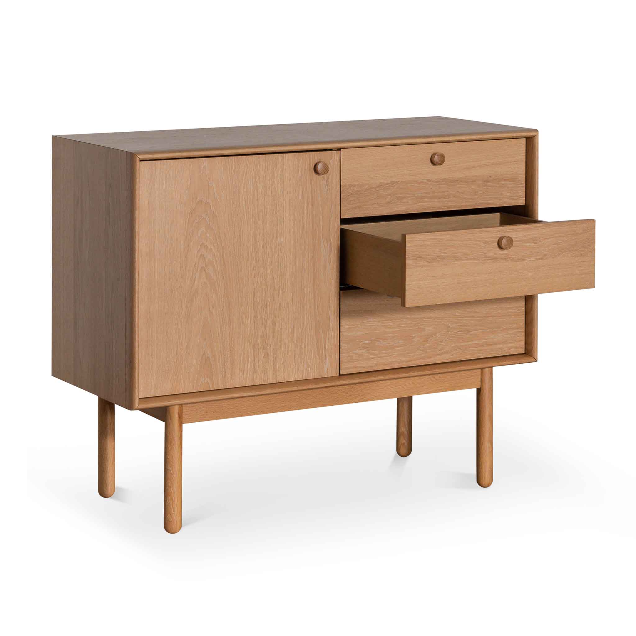 Narrow Wooden Sideboard and Buffet - Natural