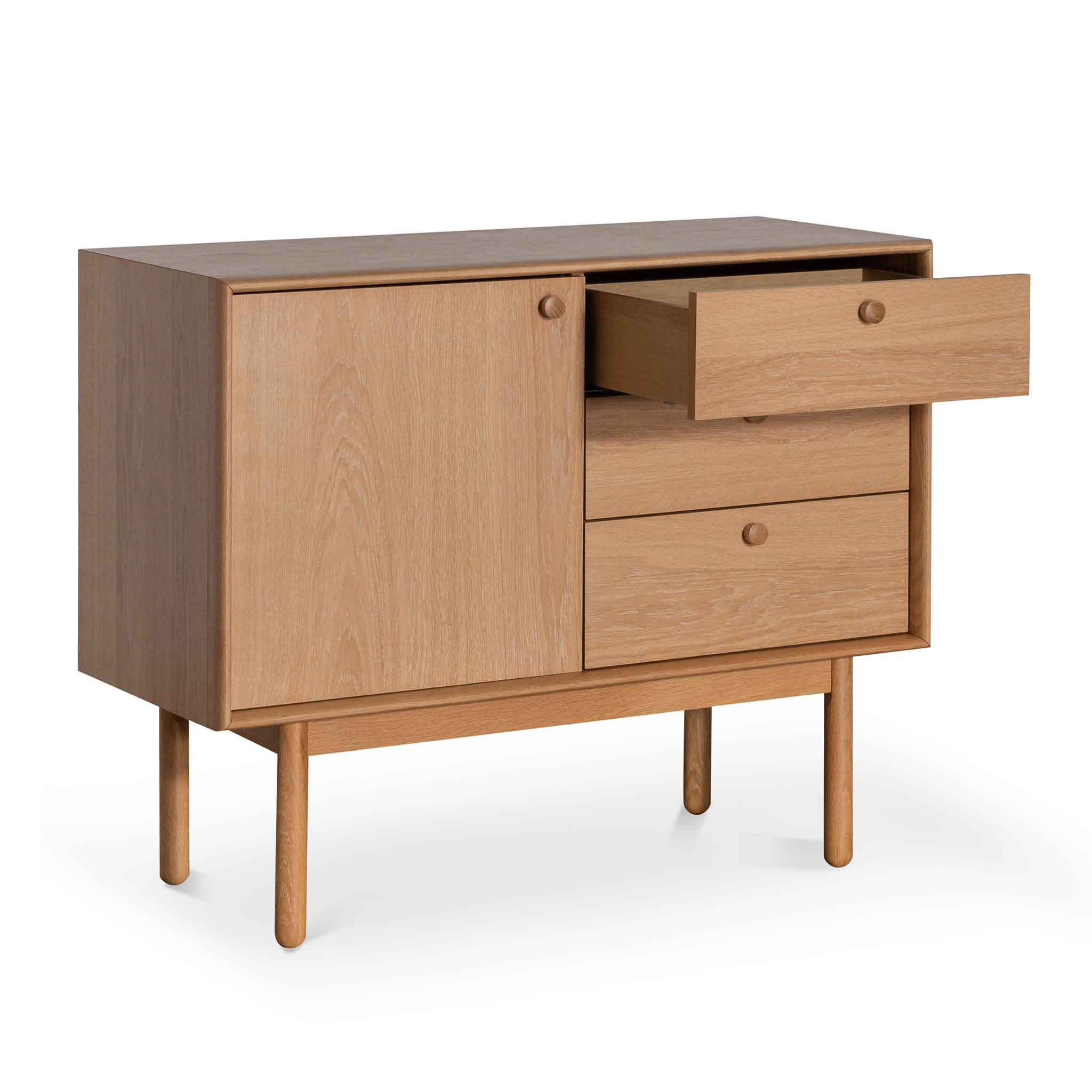 Narrow Wooden Sideboard and Buffet - Natural