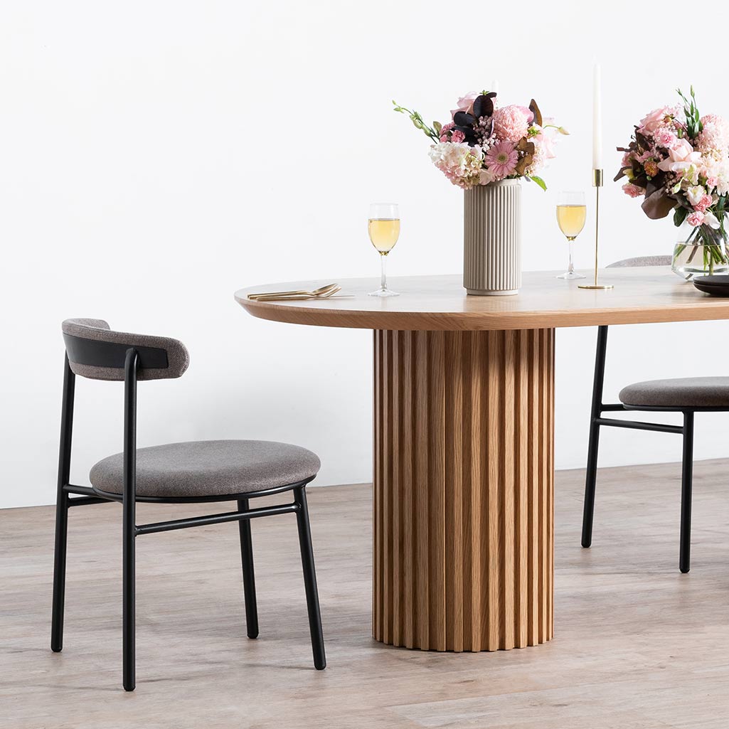 2.5m Wooden Siena Dining Table - Natural