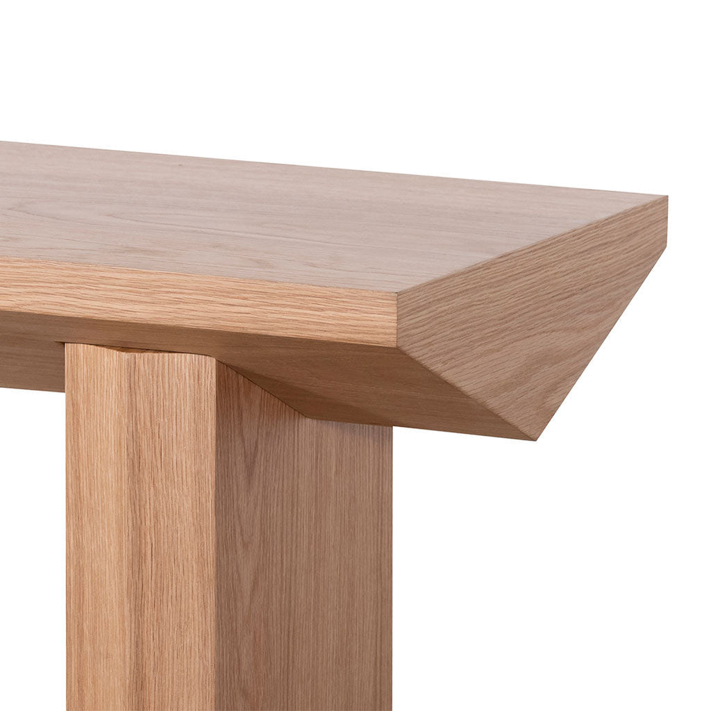 1.4m Oak Ferrara Console Table - Natural