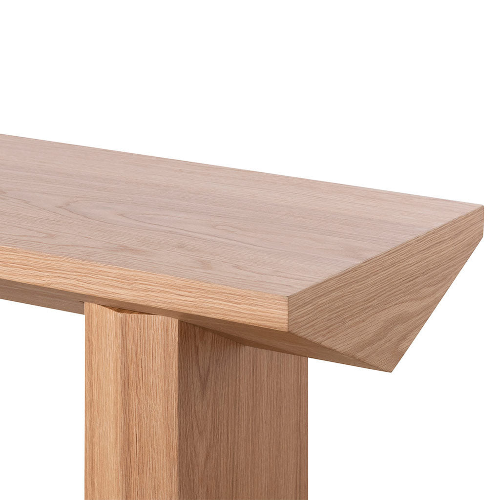 1.4m Oak Ferrara Console Table - Natural
