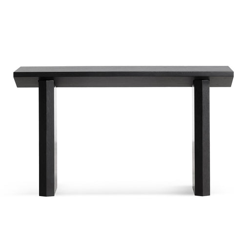 1.4m Oak Ferrara Console Table - Black