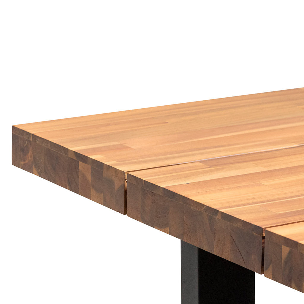 2.1m Siena Dining Table - Natural with Black Leg