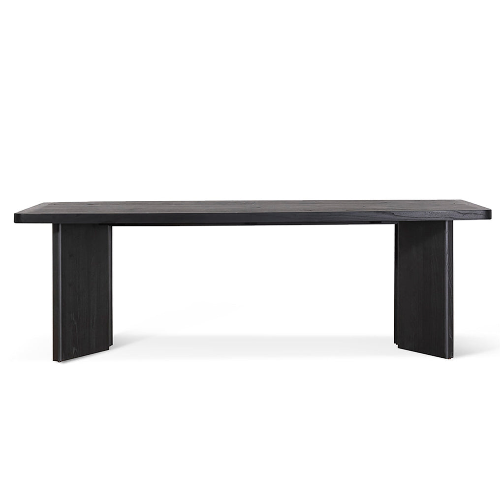 2.4m Elm Siena Dining Table - Full Black