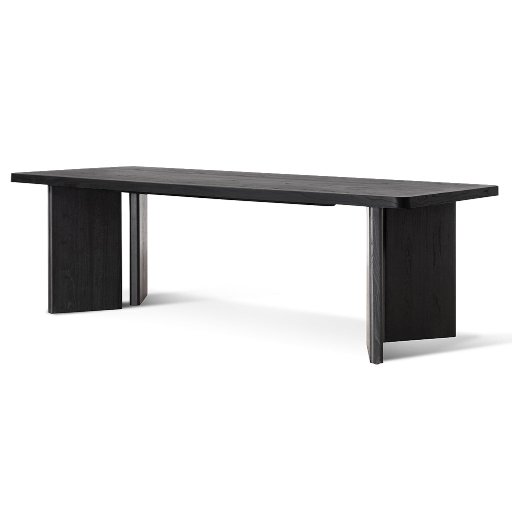 2.4m Elm Siena Dining Table - Full Black