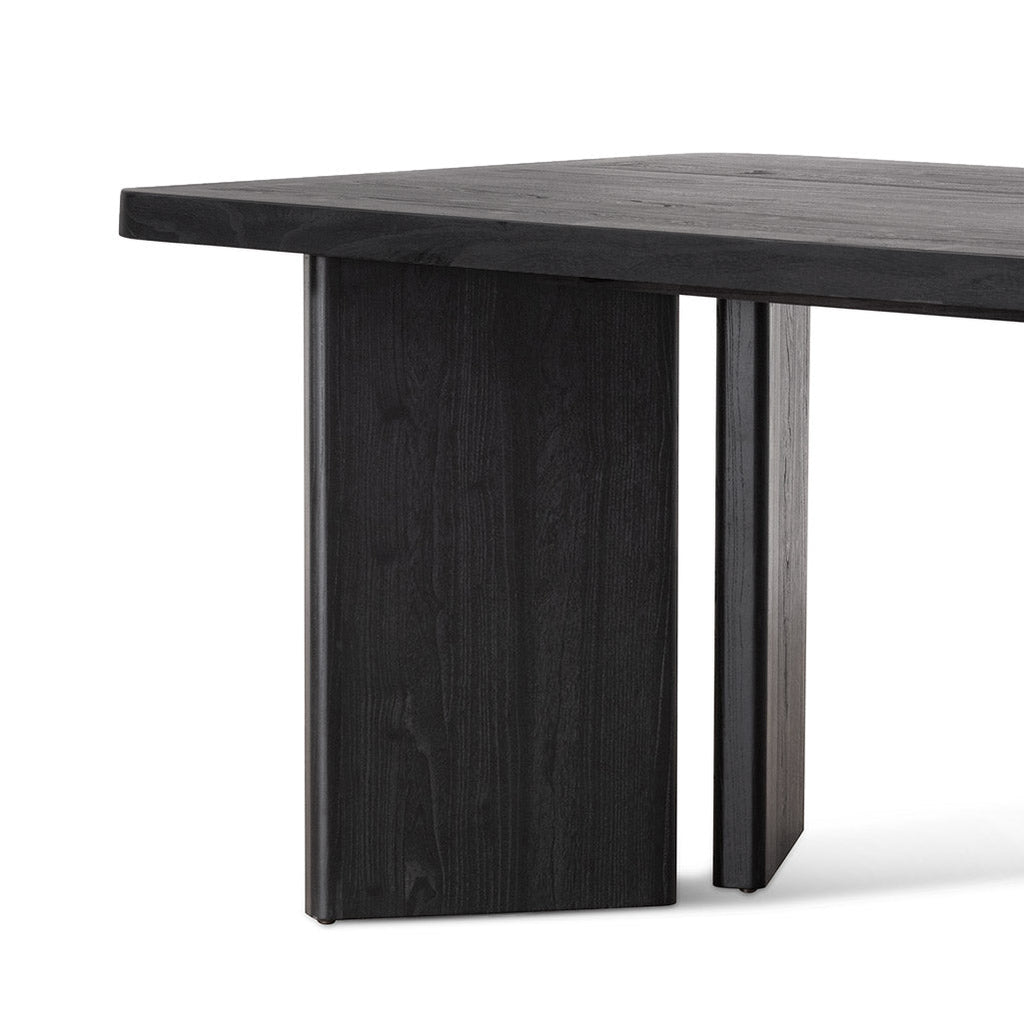 2.4m Elm Siena Dining Table - Full Black