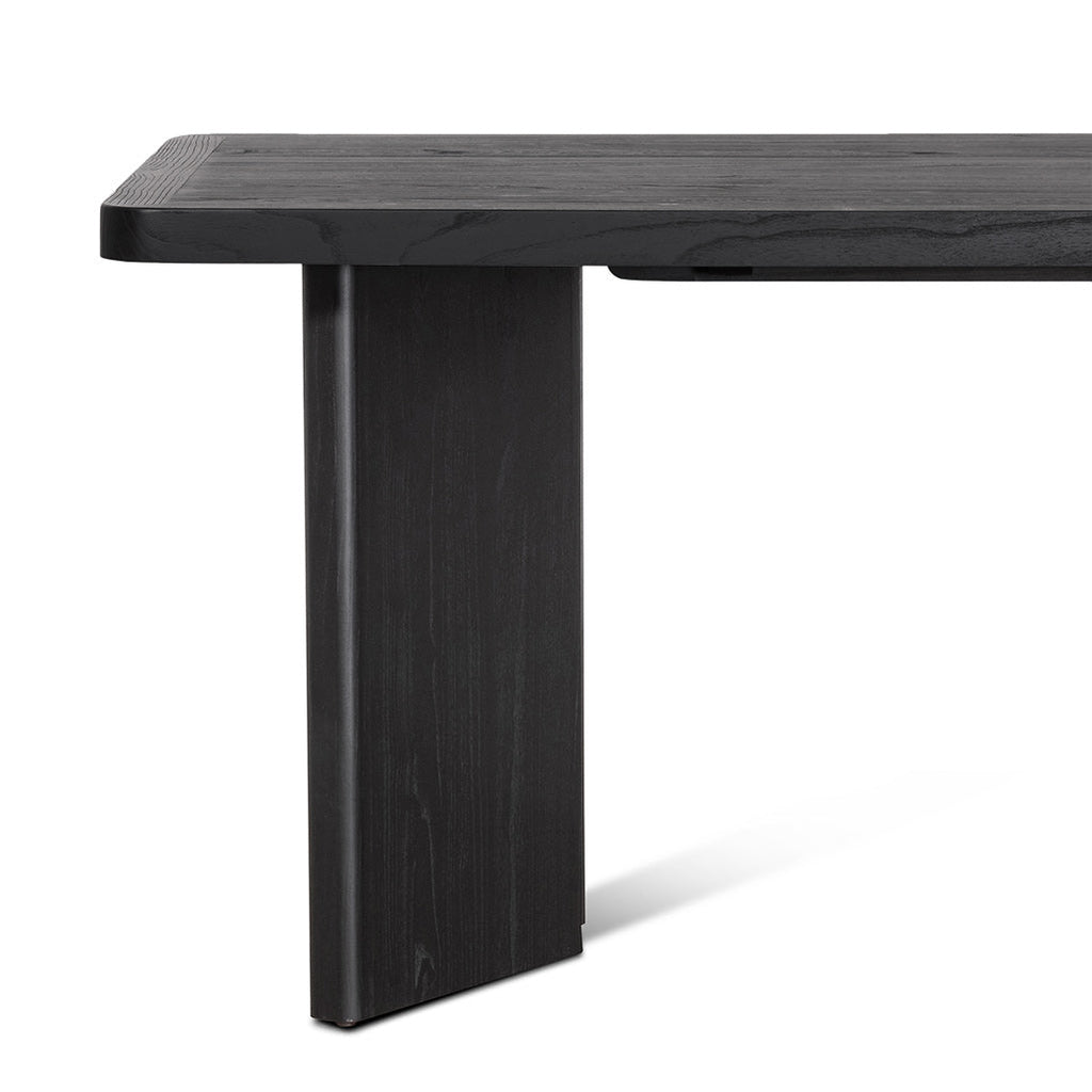 2.4m Elm Siena Dining Table - Full Black