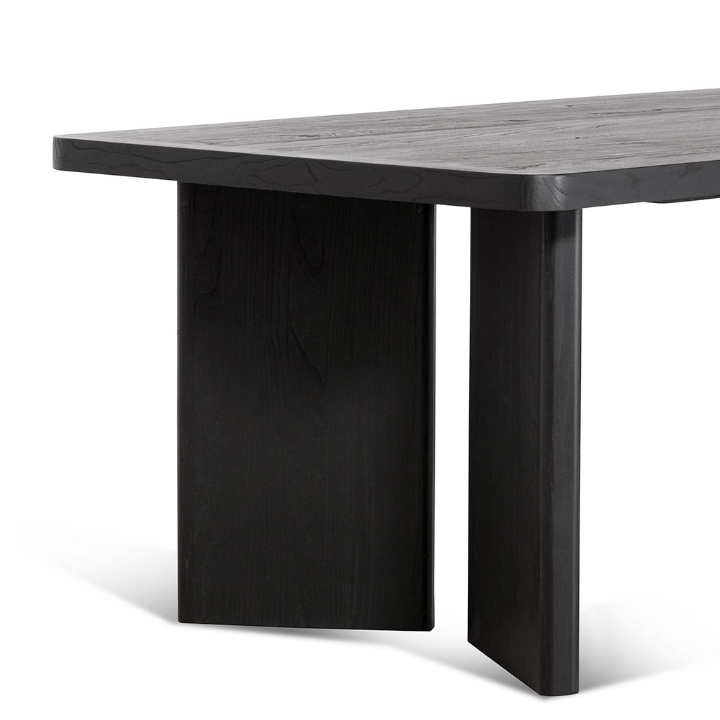2.4m Elm Siena Dining Table - Full Black