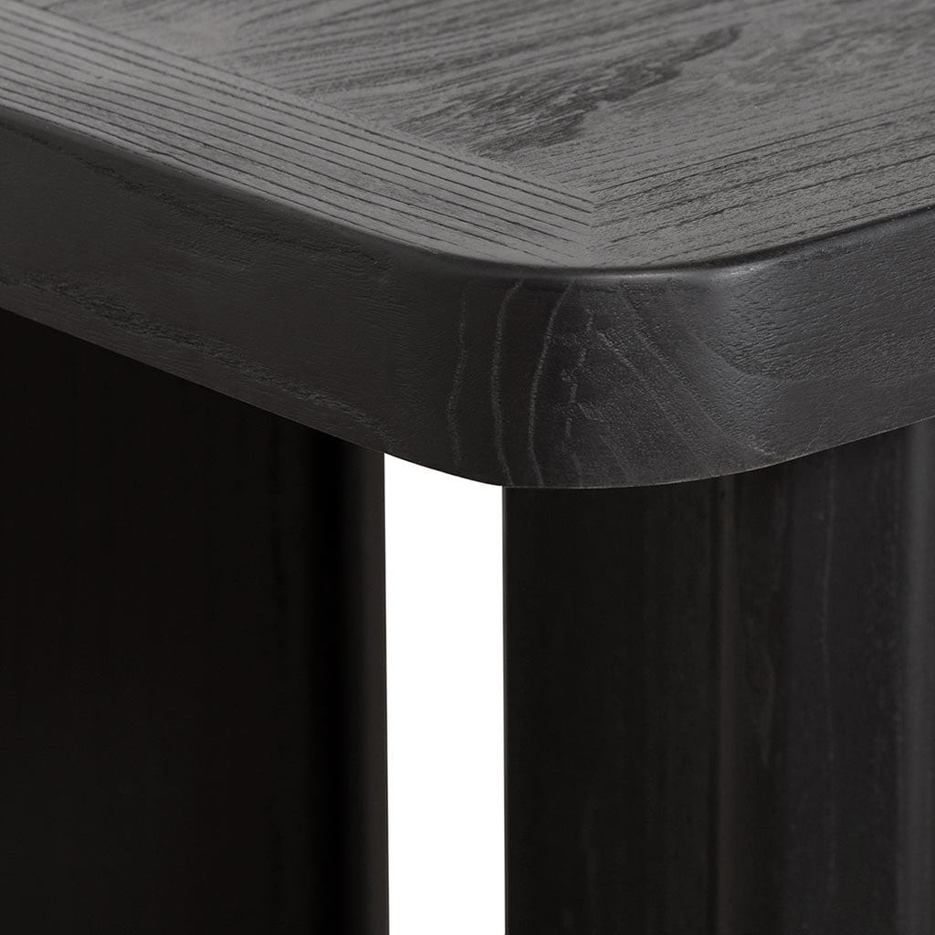2.4m Elm Siena Dining Table - Full Black