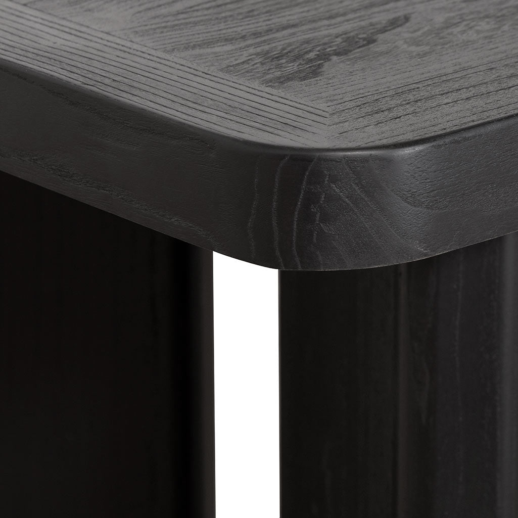 2.4m Elm Siena Dining Table - Full Black