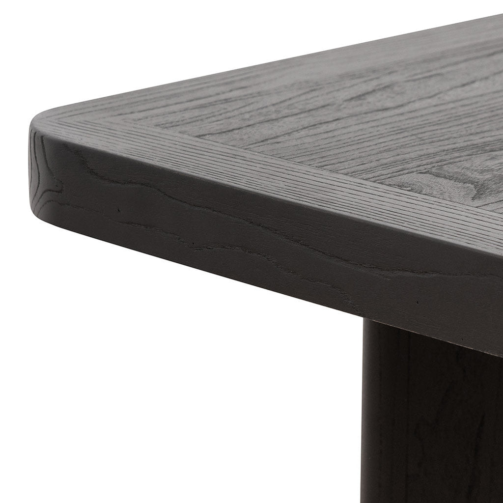 2.4m Elm Siena Dining Table - Full Black