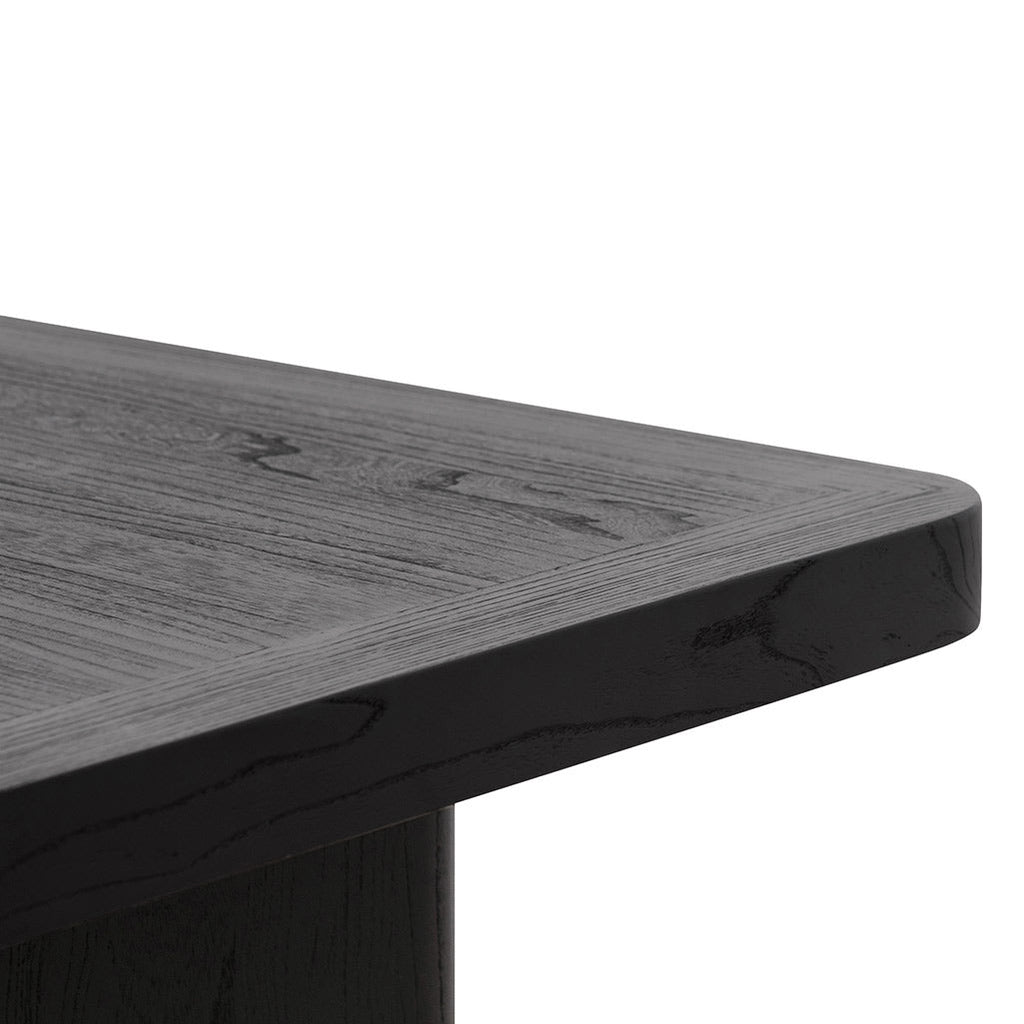2.4m Elm Siena Dining Table - Full Black