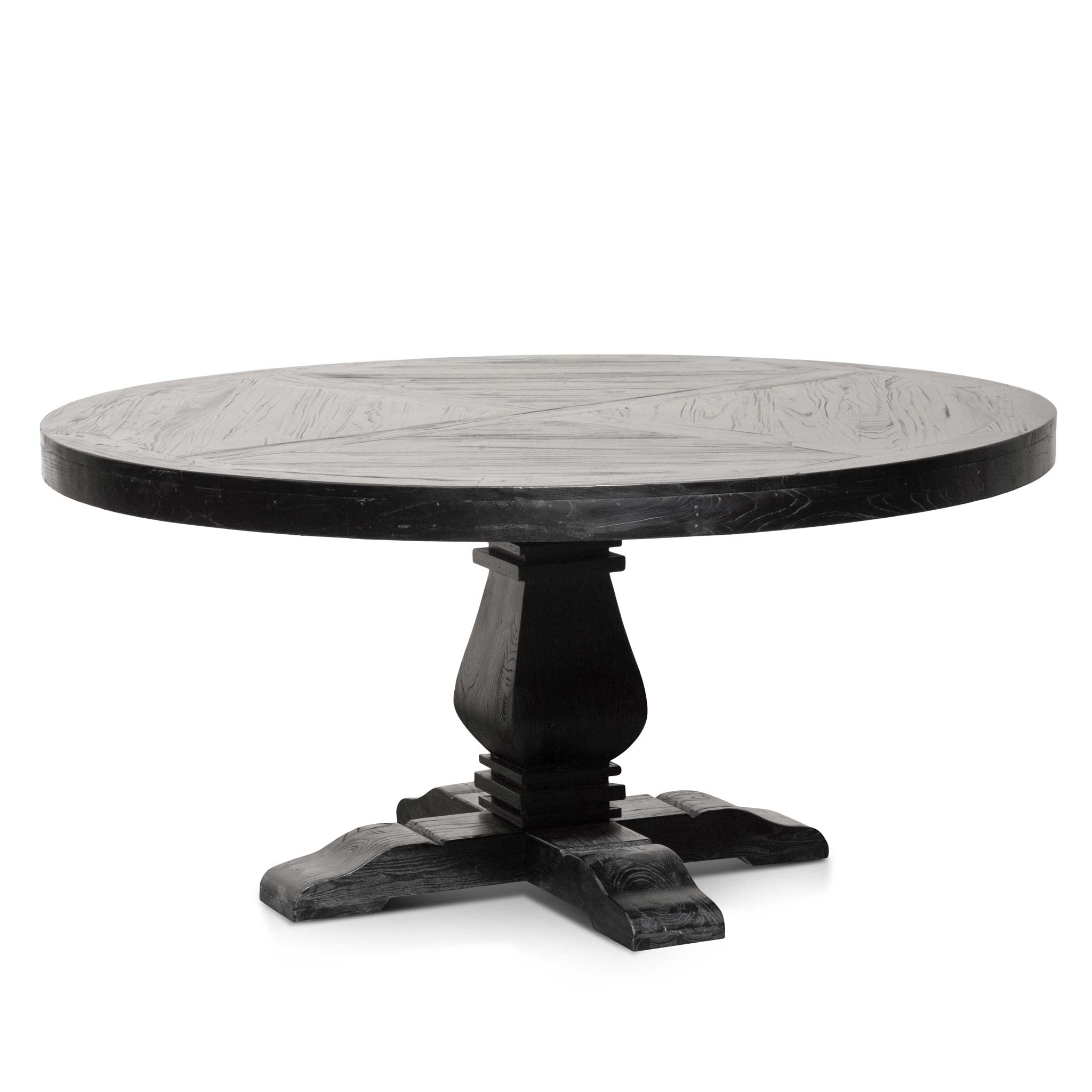 1.6m Round Siena Dining Table - Full Black