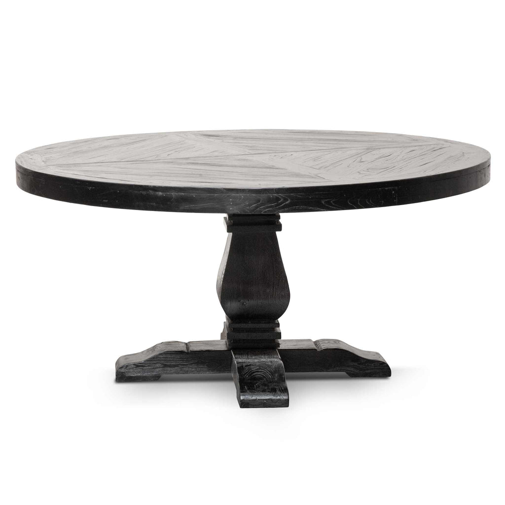 1.6m Round Siena Dining Table - Full Black