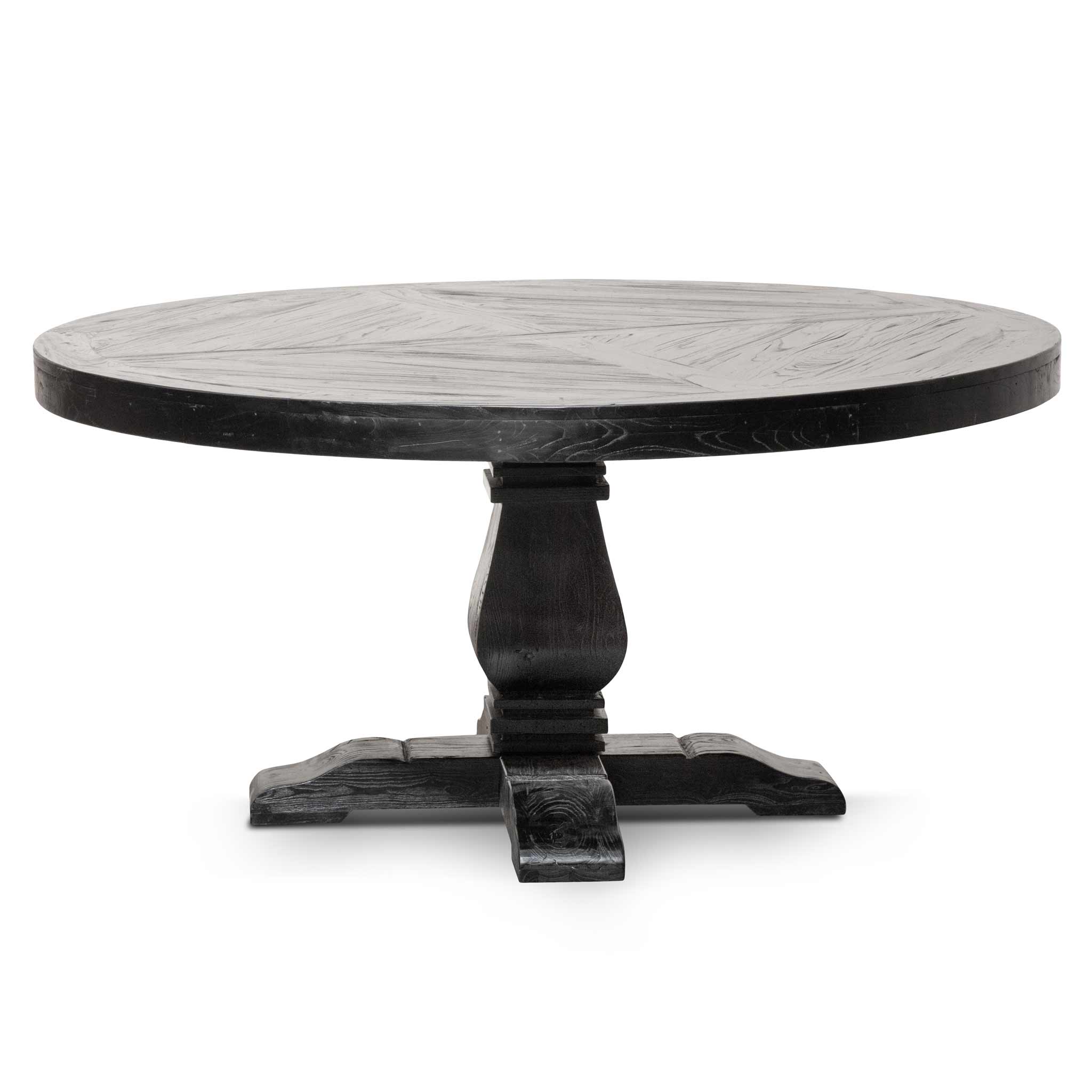 1.6m Round Siena Dining Table - Full Black