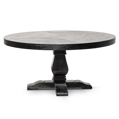 1.6m Round Siena Dining Table - Full Black