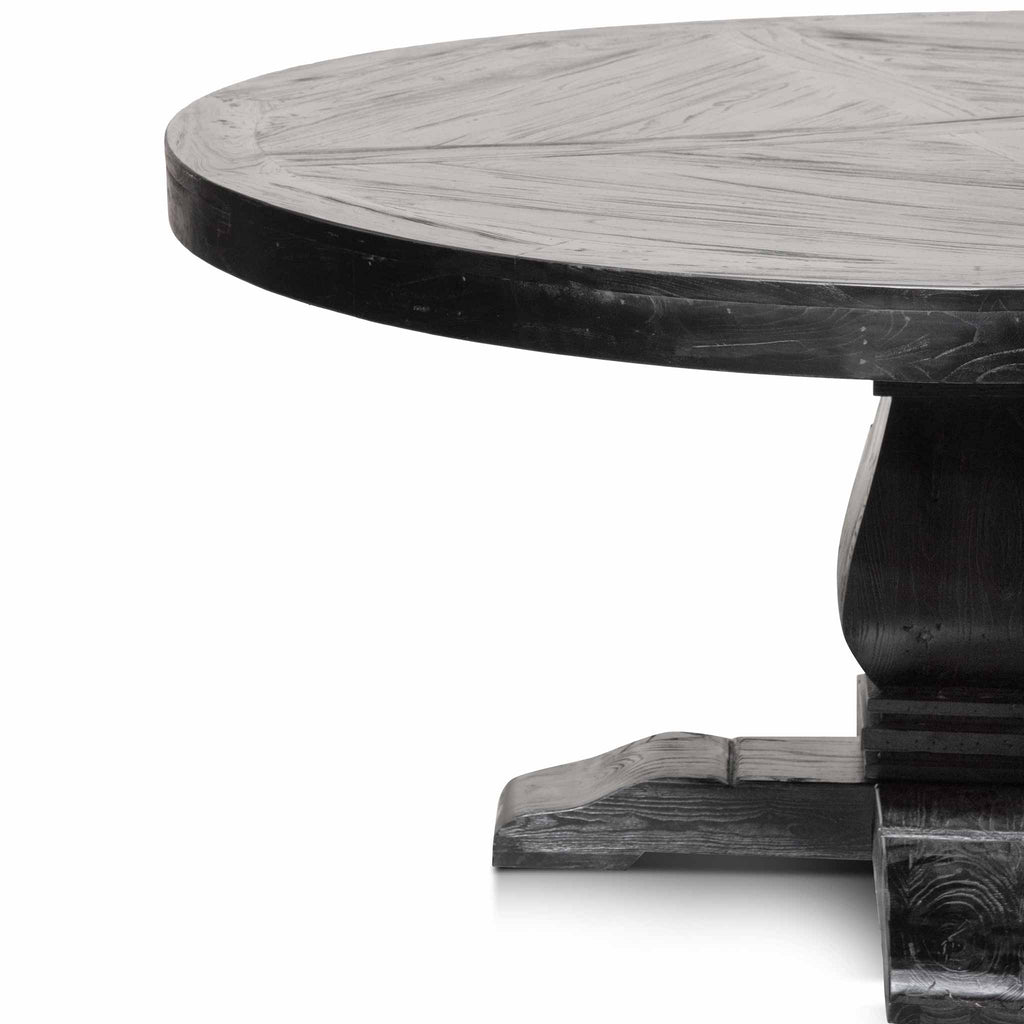 1.6m Round Siena Dining Table - Full Black