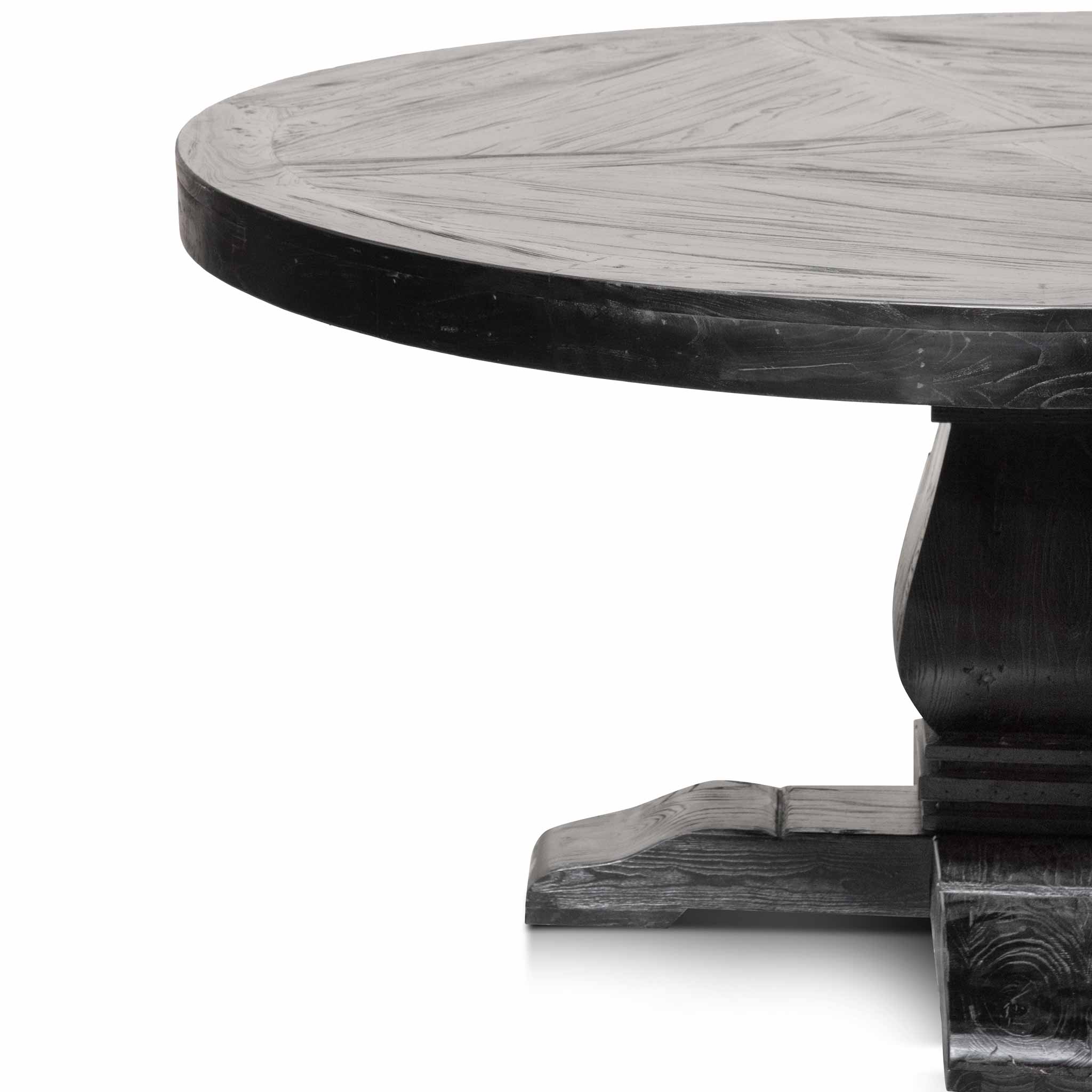 1.6m Round Siena Dining Table - Full Black
