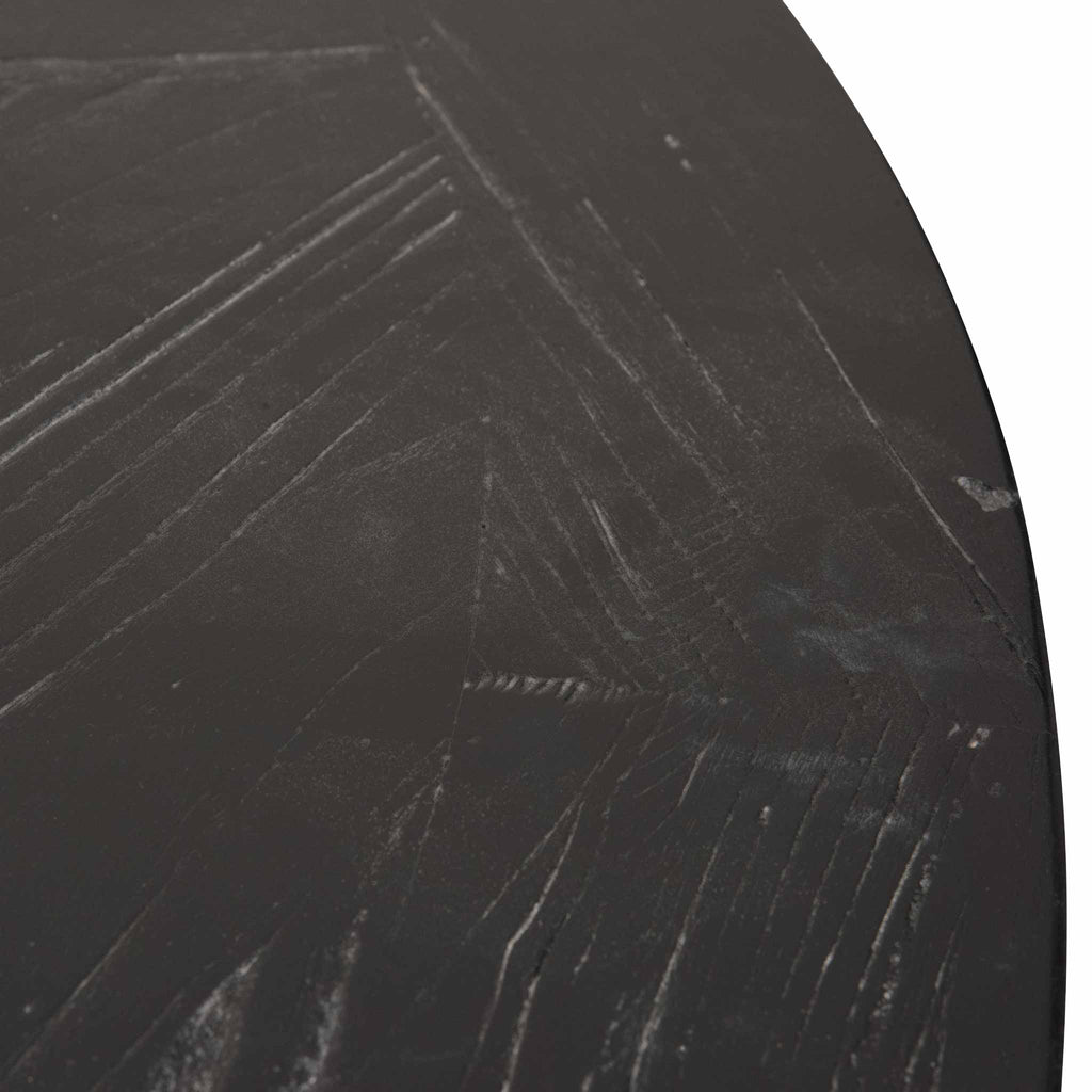 1.6m Round Siena Dining Table - Full Black