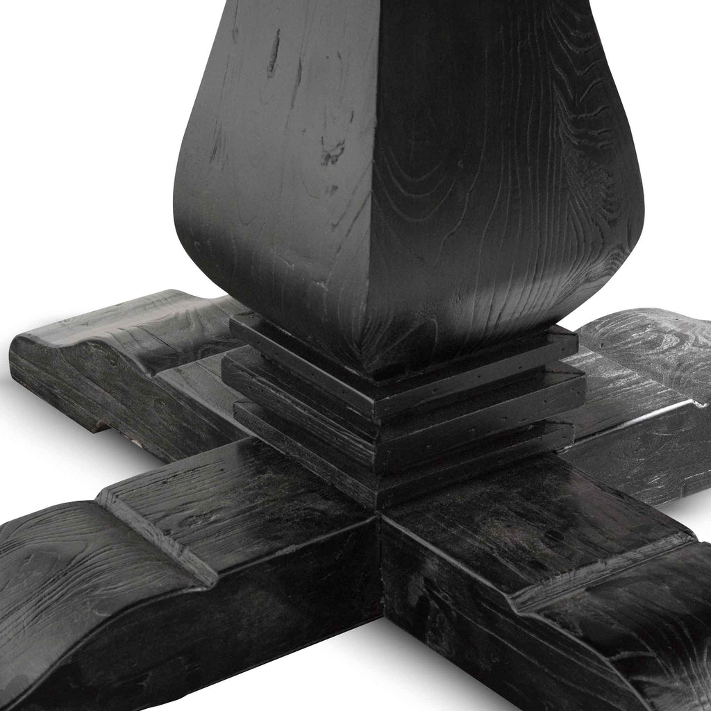 1.6m Round Siena Dining Table - Full Black