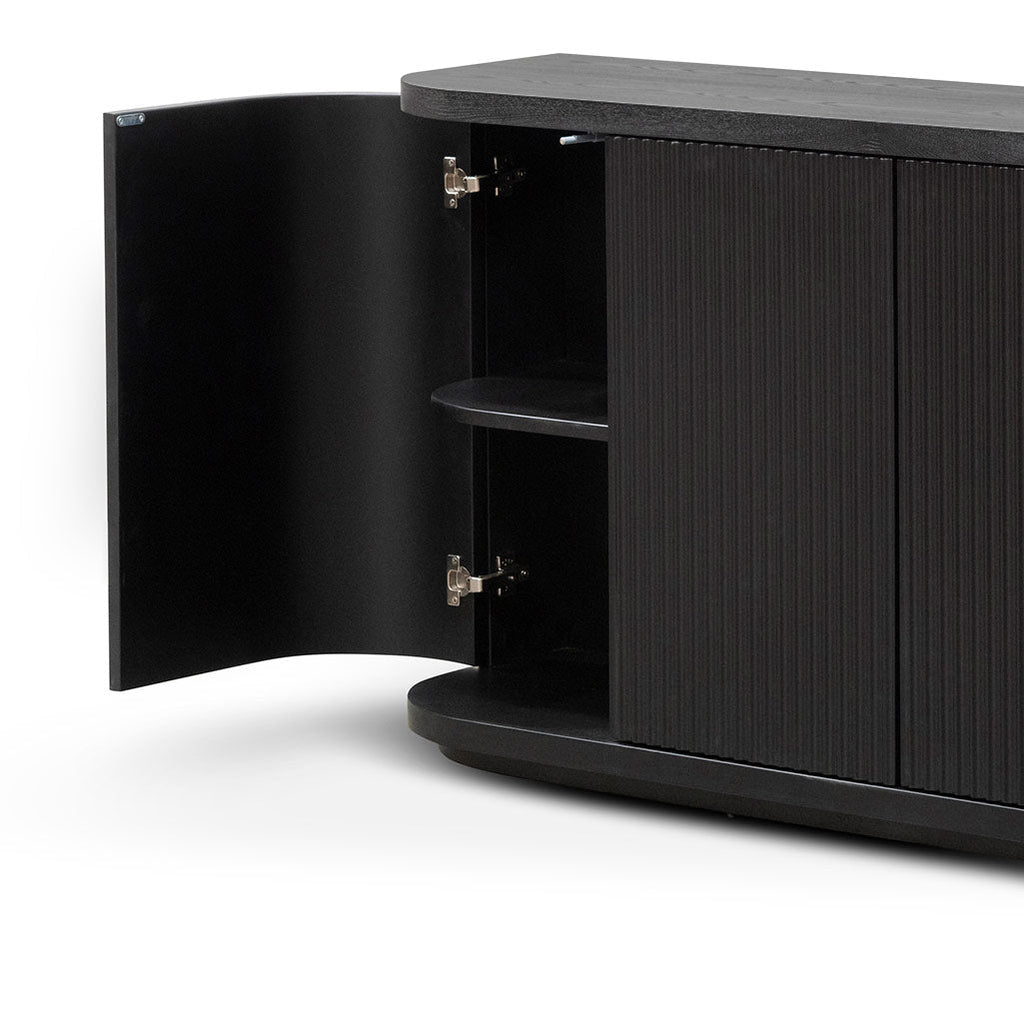 1.6m Veneer Top Modena Buffet Unit - Full Black