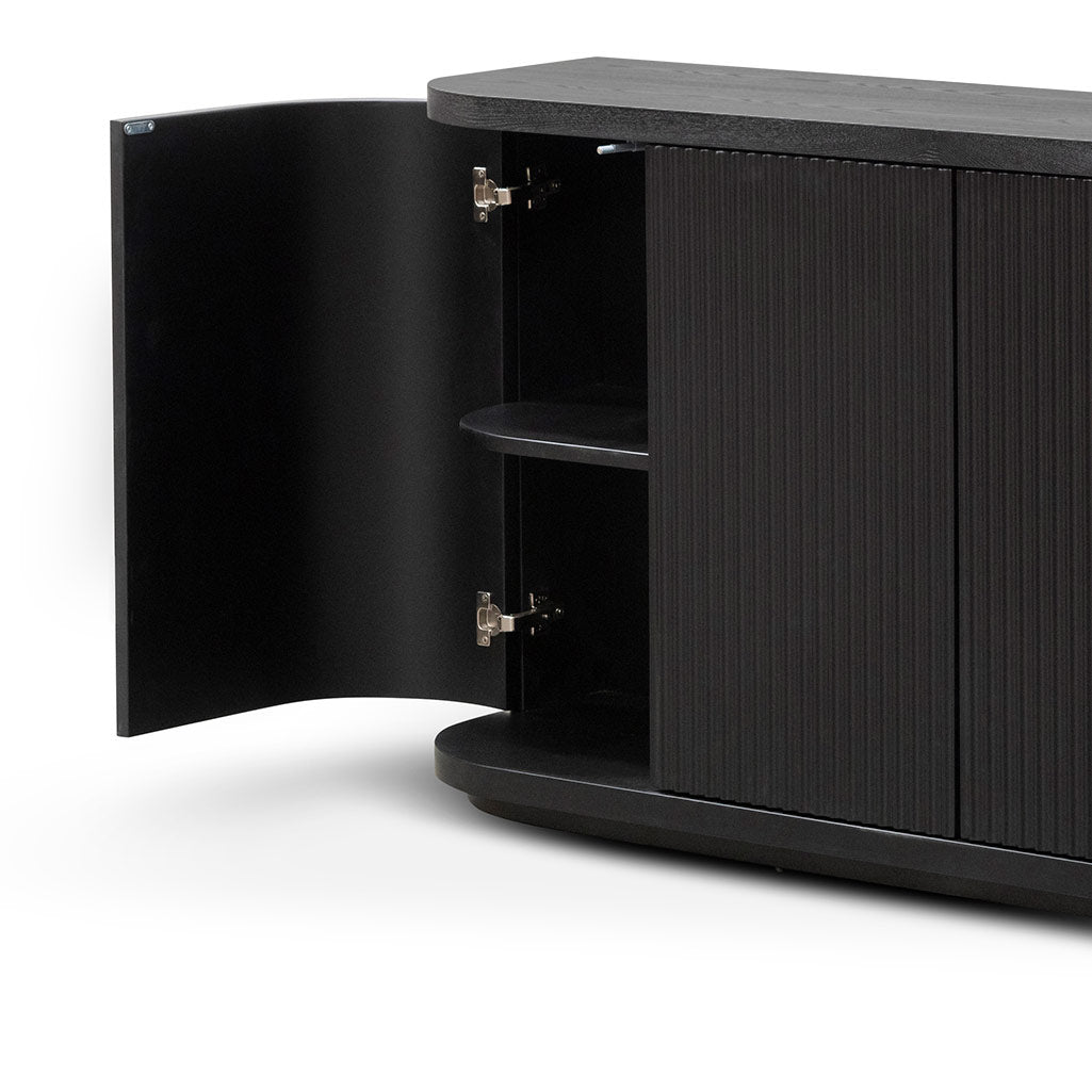1.6m Veneer Top Modena Buffet Unit - Full Black