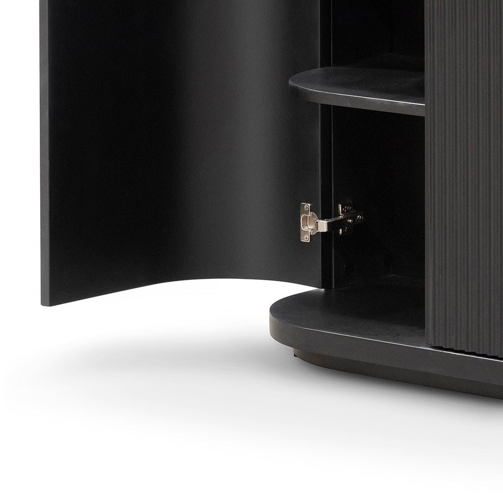 1.6m Veneer Top Modena Buffet Unit - Full Black