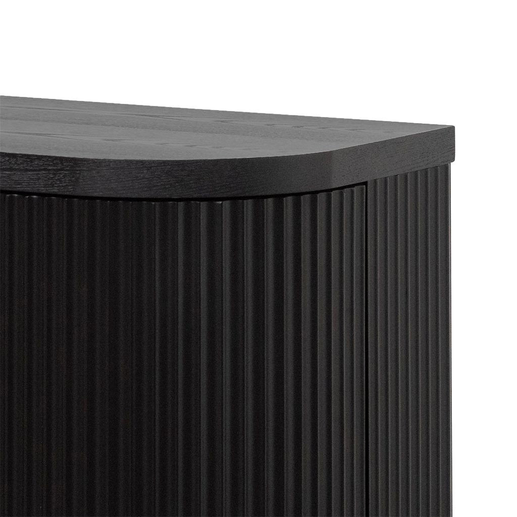 1.6m Veneer Top Modena Buffet Unit - Full Black