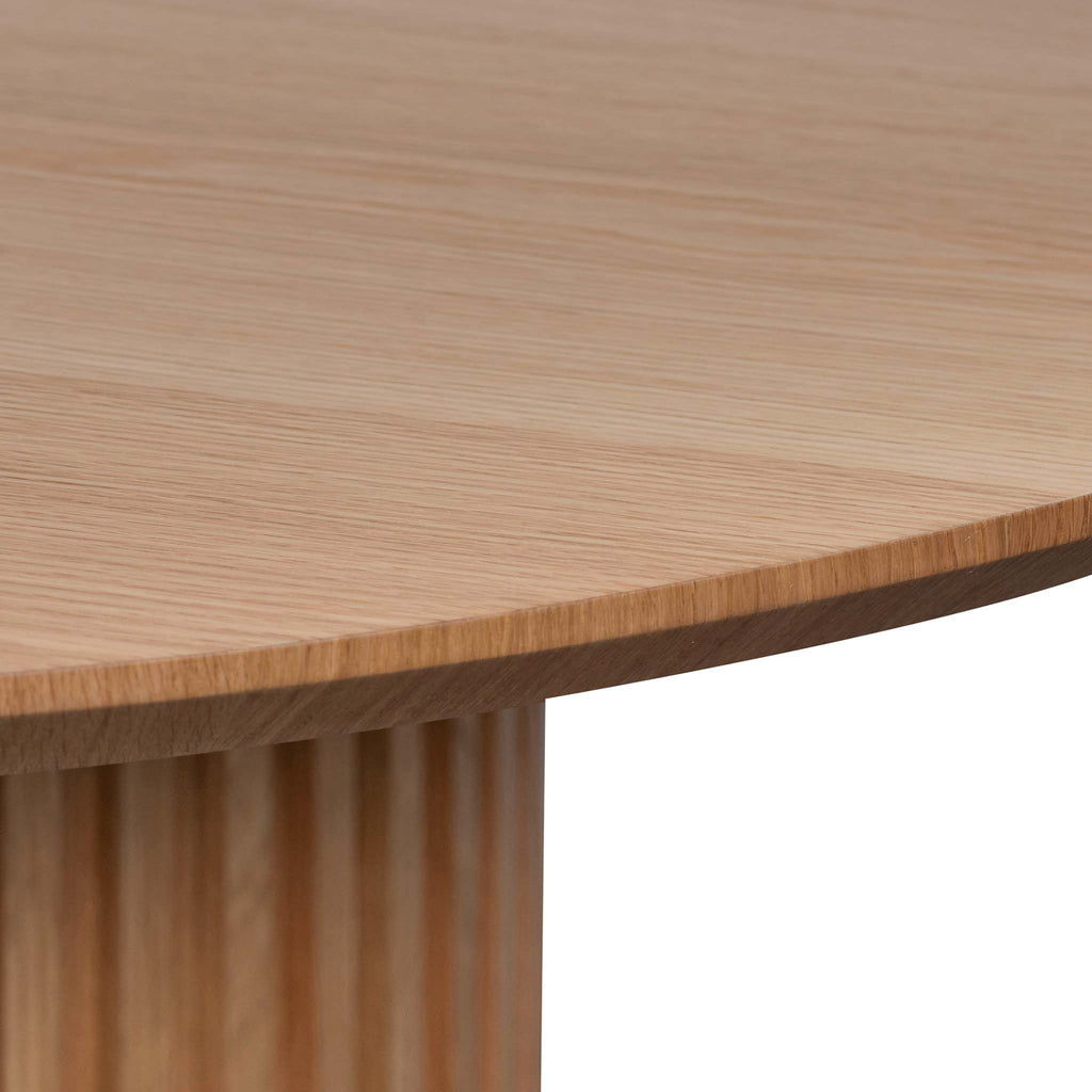 1.5m Wooden Round Siena Dining Table - Natural