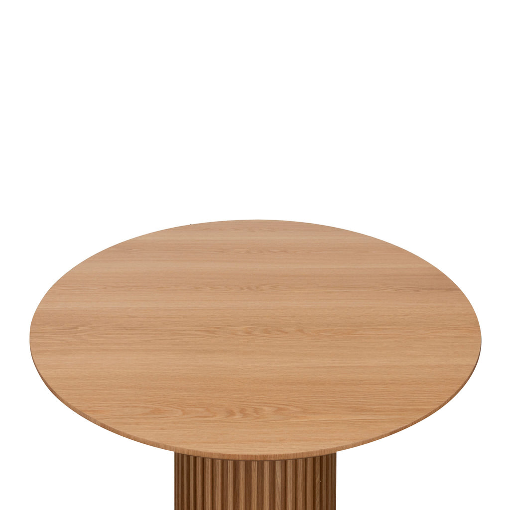 1.5m Wooden Round Siena Dining Table - Natural