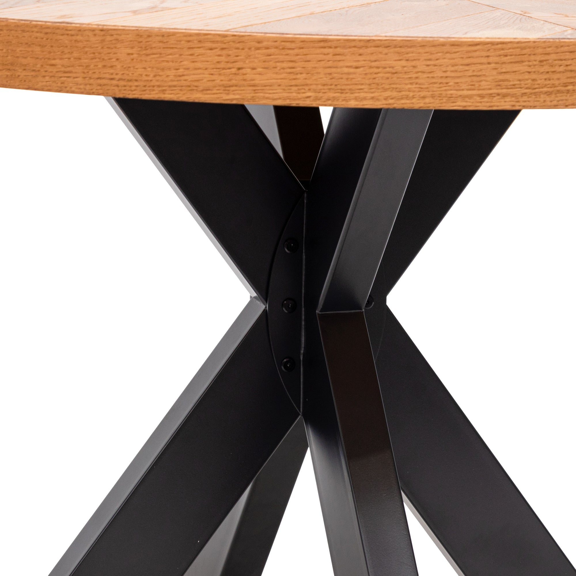 4 Seater Round Siena Dining Table - European Knotty Oak