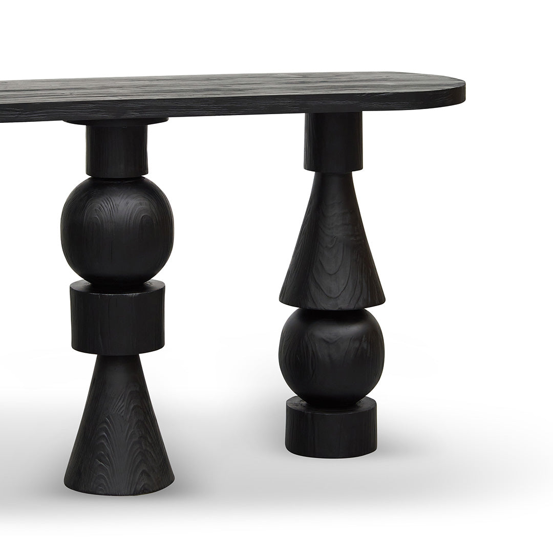 1.6m Ferrara Console Table - Full Black
