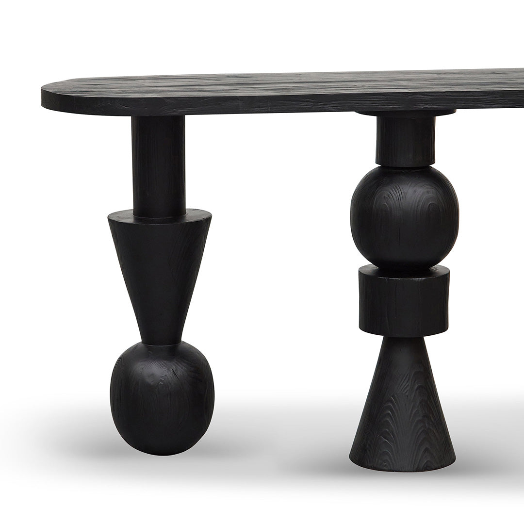 1.6m Ferrara Console Table - Full Black