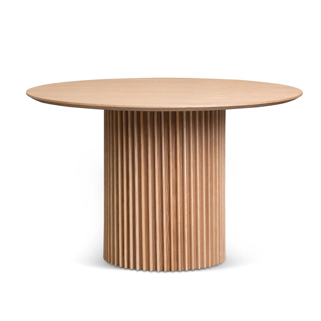 1.2m Round Wooden Siena Dining Table - Natural