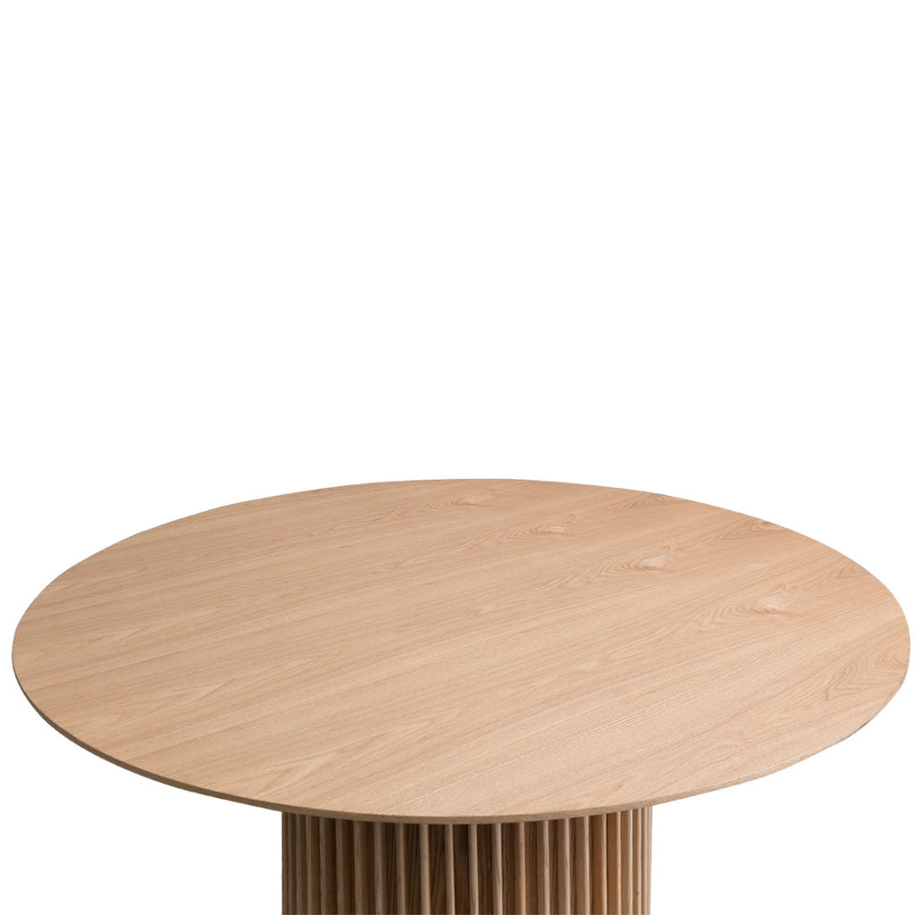 1.2m Round Wooden Siena Dining Table - Natural