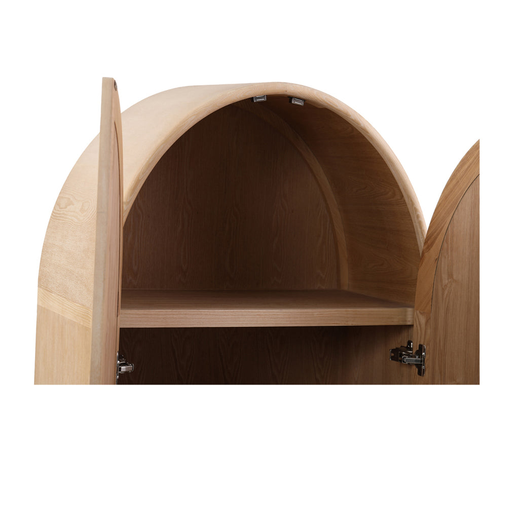 Ash Genova Curve Cabinet - Natural